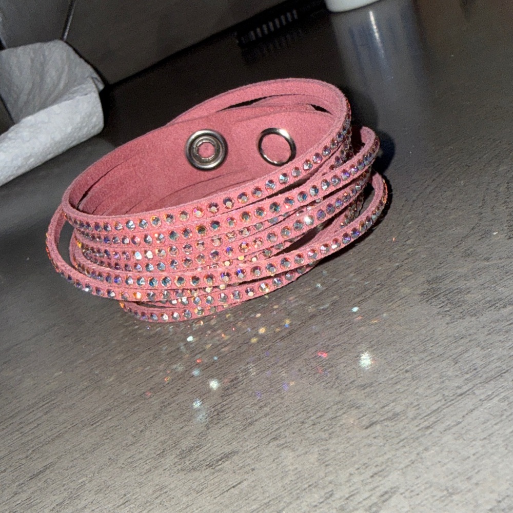 Swarovski Pink Crystal Wrap Belt